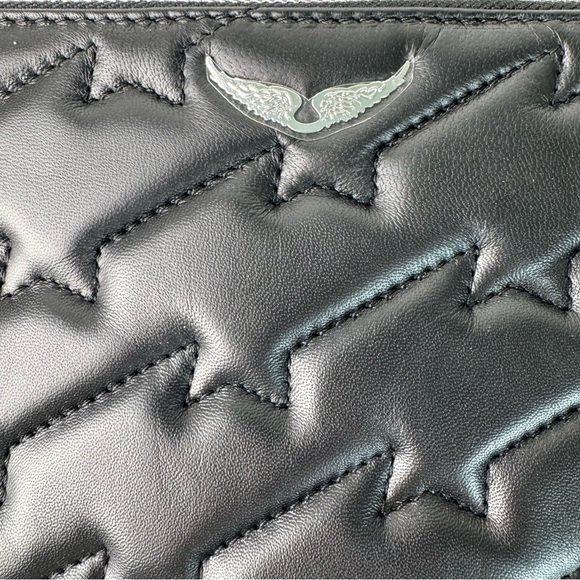 ZADIG & VOLTAIRE Wing Quilted Leather Wristlet